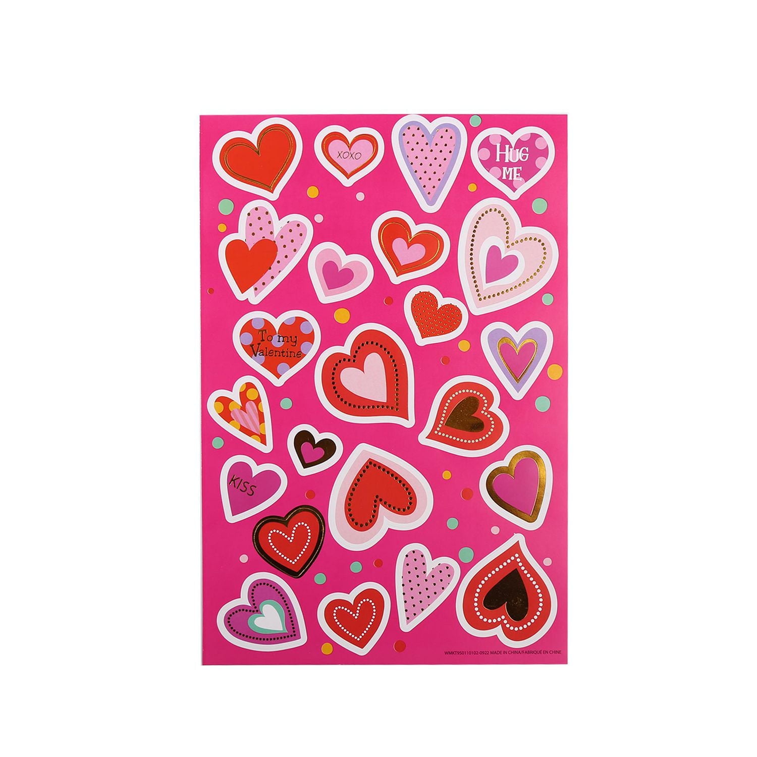 STICKERS-DEEP PINK, 4 sheets as a set