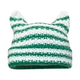 thumbnail image 2 of Luxalzxs Women Cute Beanie Y2K Striped Crochet Hats Winter Warm Knitted Striped Hat Slouchy Beanies, 2 of 2