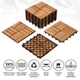 thumbnail image 5 of Yaheetech Set of 27 Interlocking Wood Flooring Tiles for Garden, Wood, 5 of 8