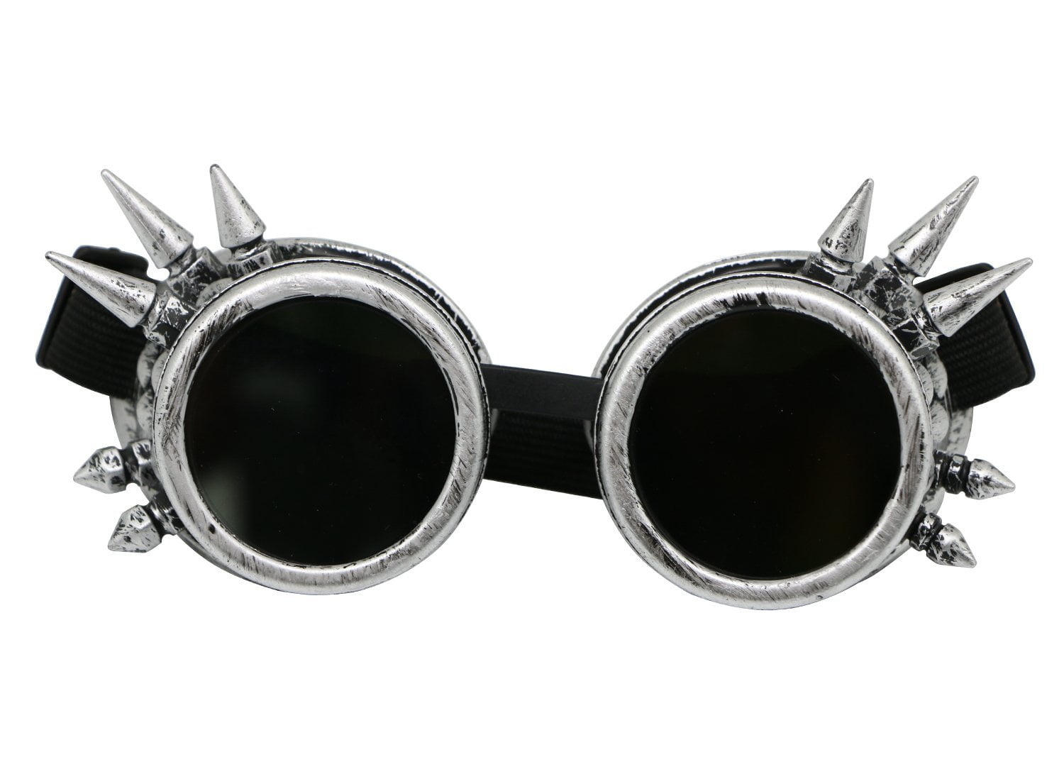 Lelinta Vintage Rivets Gothic Steampulelinta Goggles Halloween Costume Props Black Lens 4295
