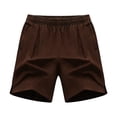 thumbnail image 5 of Axiiglly Mens Shorts Elastic Waist Solid Color Work Out Shorts with Pockets Casual Loose Summer Beach Running Shorts for Holiday S-2XL, 5 of 6