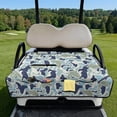 thumbnail image 2 of Pzuqiu Quilted Camo 2-Person Golf Cart Seat Cover with 4 Pockets | Non-Slip Universal Protector for Outdoor Golfing, 2 of 9