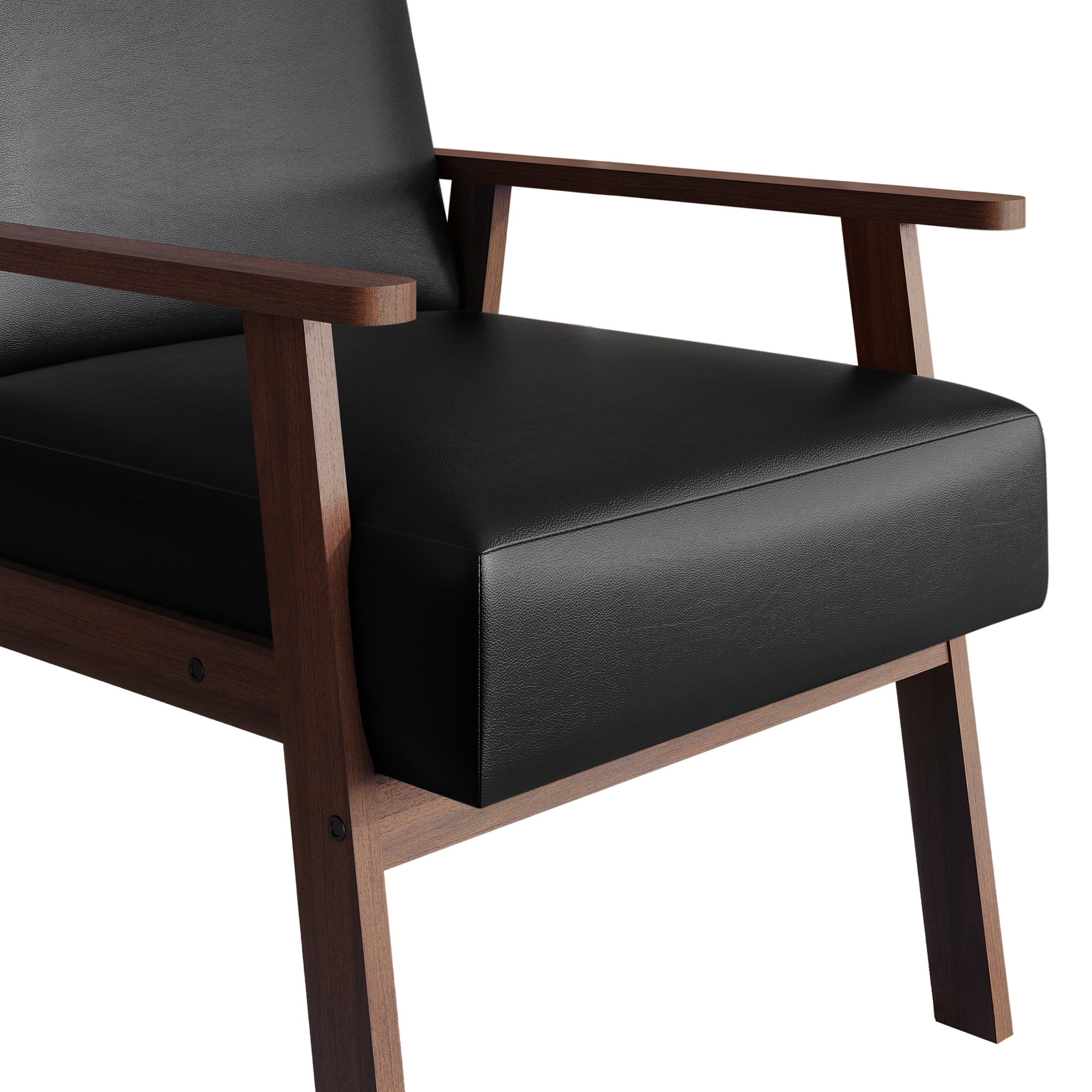 Castle Place Contemporary Accent Chair, Black