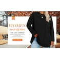 thumbnail image 4 of Sherrylily Women Plus Size Tops Long Sleeve Oversized Loose Casual Tunics XL-5XL, 4 of 4