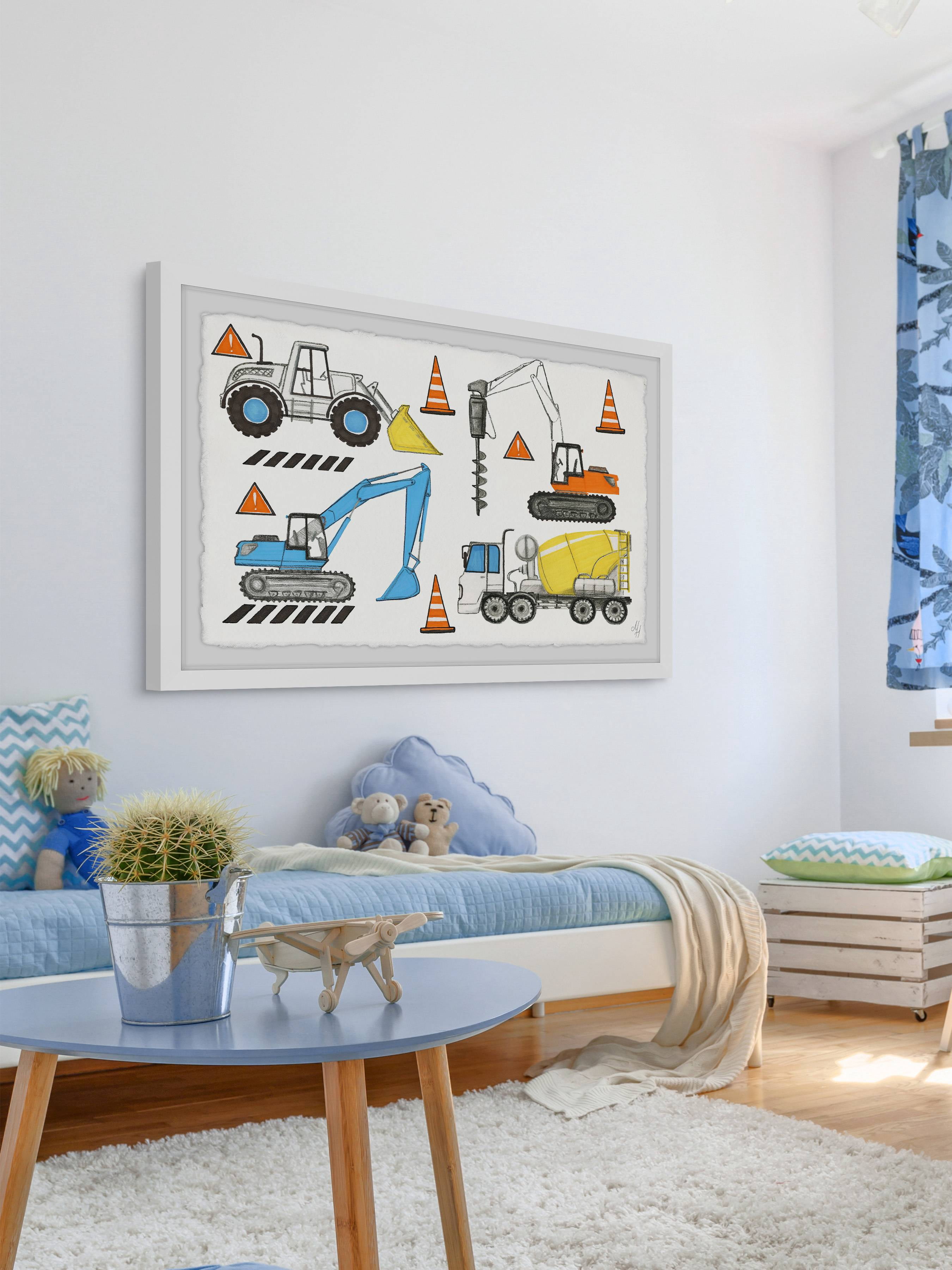 Marmont Hill The Big Trucks Framed Wall Art