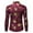 Wine, variant on Fesfesfes Long Sleeve Shirt Men Nightclub Shiny Golden 3D Rose Printed Slim Fit Button Down Party Dress Shirt Under $10