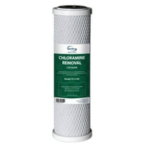 iSpring FC15-NC Replacement CTO Carbon Block Water Filter Cartridge for Under Sink Water Filtration System, Reduces Chloramine, White