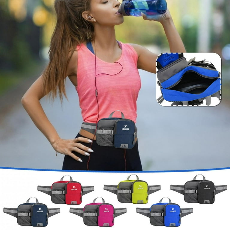 EQWLJWE Running Belt, Waist Pack with Put Running Water Bottle, for Men and  Women Hiking Fitness Cycling Workout Gym,for Most Phones Sky Blue Deals  Discount 