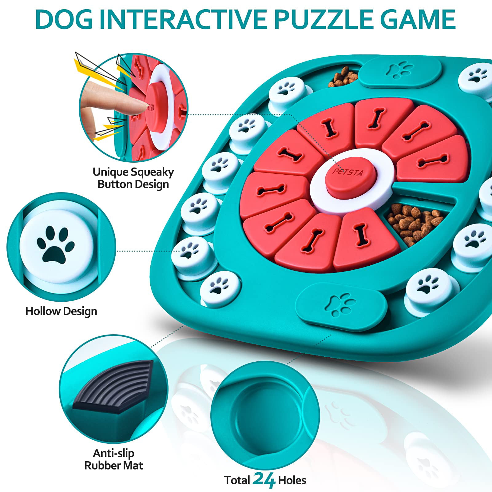 Calhnna Pet IQ Intelligent Toy Smart Dog Puzzle Toys for Beginner, Puppy Treat Dispenser Interactive Dog Toys - Improve Your Dogs IQ, SP
