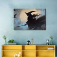 thumbnail image 4 of Shadudu Vintage  Witchy Canvas Prints Dark Academia Wall Art Gothic Decor Halloween Witching Hour Horror Spooky Moody Aesthetic Living Room Bedroom Home Decorations 36x24in, 4 of 7