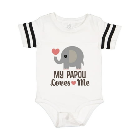 

Inktastic My Papou Loves Me Gift Baby Boy or Baby Girl Bodysuit