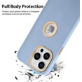 thumbnail image 3 of for iPhone 14 Pro Case Silicone 3 in 1 Case Logo View + 1* Screen Protector Shockproof Protective Anti-Skid Edge Cover iPhone 14 Pro Case -Blue, 3 of 11
