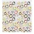 thumbnail image 2 of Ambesonne Geometric Shower Curtain, Abstract Funny Dots Print, 69"Wx75"L, Yellow Coral, 2 of 4