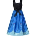 thumbnail image 6 of Princess Dress Anna Costume Dress Up Cosplay Cloak Snowflake 5, 6 of 9