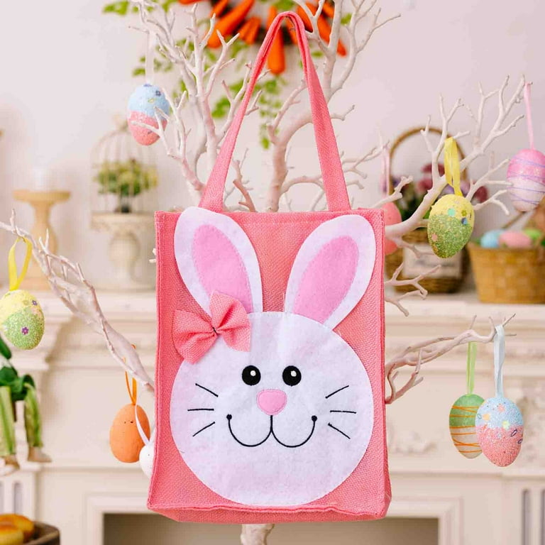Easter Gift Bag With Handle Bunny Egg Easter Basket Container Happy Easter  Paper Bag Bulk Candy Snacks Party Colored Gift Packaging