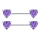 thumbnail image 2 of 2 piezas par de acero inoxidable barra de barra recta corporal calibre 14 con de de imitación de corazón protector de ón Púrpura Zulema Anillo de pezón de acero inoxidable, 2 of 8