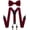 Burgundy, variant on Mens Suspenders Strong Clips Heavy Duty X- Back Adjustable Suspenders Elastic Braces Pre-BowTie Set for Work Party