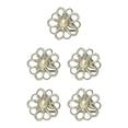 thumbnail image 1 of Guardurnaity Bufanda anillo elegante chal Clip oro plata bufandas hebilla con diamantes de imitación moderno Heronsbill estilo regalos para mujeres plata 5piezas, 1 of 6