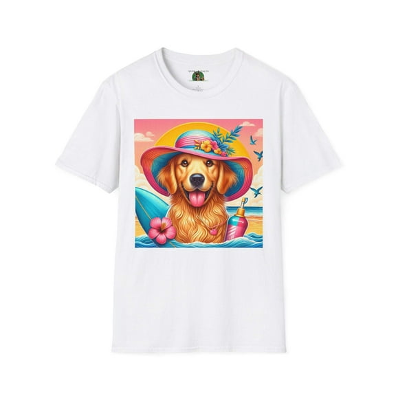 Golden Retriever Girl Unisex Softstyle T-Shirt