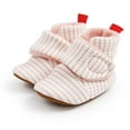 thumbnail image 6 of MEZZALL Baby Booties Winter Warm Striped Boots For Soft Sole First Walkers Shoes Cozy Comfortable Toddler Footwear Soft Footwear, 6 of 9