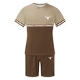 Alkepwun 2 Piece Sets for Men Summer Casual Vintage Short Sleeve ...