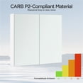 thumbnail image 6 of Yaheetech Frameless Mirror Cabinet with 2 Doors and Adjustable Shelf, White, 6 of 7