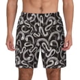 thumbnail image 2 of Picia Hand Drawn Snake pattern Mens Swim Trunks with Compression Liner Stretch Beach Shorts Quick Dry with Zipper Pockets No-Chafing Board Shorts-3X-Large, 2 of 9