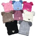 thumbnail image 2 of Gorro Gorro infantil niño y niña Con dos pompones esponjosos de pelo en el interior gorro frio 2023 Deng Xun unisex, 2 of 2
