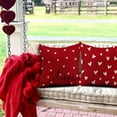 thumbnail image 4 of Valentine''s Day Pillow Covers 18x18 Inch Set of 2 White Hearts Decor Red Throw Pillow Covers Valentine''s Day Cushion Case Decoration for Sofa Couch 55B, 4 of 6