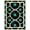 Black Teal Cream, Pattern 17, variant on ODIKA 8'x10' Washable Area Rug Durable, Non-Slip Record Vintage Vinyl Music Album Inspired Circle Featuring Shaped for Living Room, Under Sectional, Family