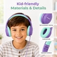 thumbnail image 4 of Wired Headphones for Kids, 85dB Volume Limit, 3.5mm Kids Headphones with Cord &USB C to 3.5mm Dongle, Adjustable, Foldable Toddler headsets for School, 4 of 6