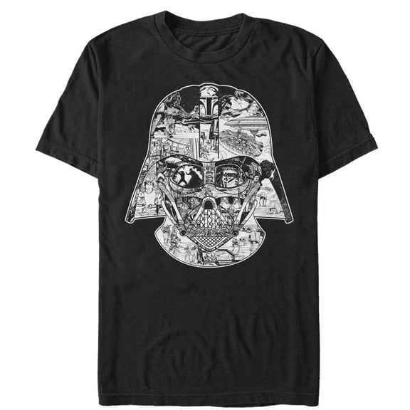 Men's Star Wars Darth Vader Scenes  Graphic Tee Black Large