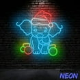 thumbnail image 2 of Handmadetneonsign Elephant Christmas Neon Sign, Christmas Neon, Animal Wall Art, House Wall Decor 90142, 2 of 5