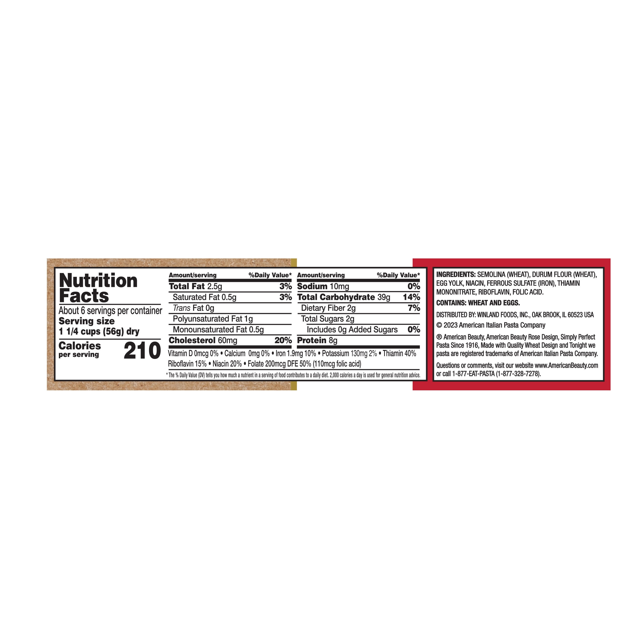 (4 pack) American Beauty 12 oz medium Egg Noodle Pasta