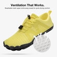thumbnail image 3 of KOLILI Women Water Shoes Quick-Dry Aqua Shoes Non-Slip Barefoot for Beach Hiking Swim Pool Kayaking Surfing Yellow/Black 7.5, 3 of 6