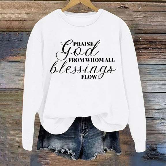 Women Sweatshirt Long Sleeve Sweatshirt Pullover for Women White Sweatshirts Womens Fall Sweatshirts Street Style