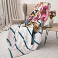 thumbnail image 3 of Sikiie Bird and Floral Cozy Flannel Fleece Throw Blanket: Lightweight & Thick for All Seasons - Perfect for Women, Men, & Kids"60"x50", 3 of 6