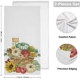 thumbnail image 2 of Watercolor Pumpkin Sunflower Hand Towels for Bathroom, Fall Harvest Basket Kitchen Towel 2 PCS Ultra Soft and Highly Absorbent Decorative Fingertip Face Bath Towels for Spa & Hotel, 28.3"x 14.4", 2 of 5