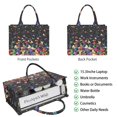 thumbnail image 2 of Large Capacity Tote Bag,Black Colorful Dot Butterfly Pattern Handbag Fashion Luxury Tote Bag,15.7"x13"x 5.1" Inches,Laptop Compatible, 2 of 6