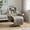 Black, variant on Resenkos Recliner Armchair with Adjustable Leg Rest & Storage Pocket, PU Leather, Gray