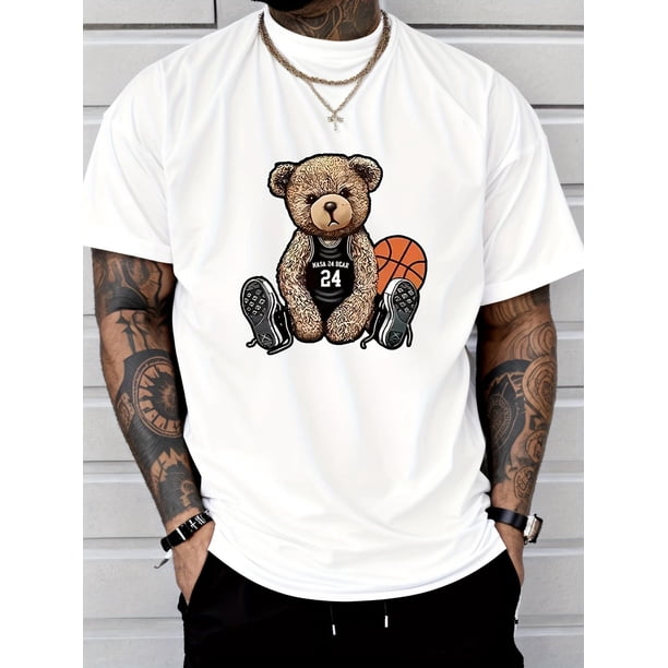 Camiseta informal de cuello redondo con estampado gráfico para hombre, moderna camiseta de manga corta para uso diario en verano. Ideal para adultos, hombres, mujeres, adolescentes, jóvenes y para el