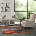 thumbnail image 3 of Masada Rugs Modern Contemporary Area Rug, Orange Grey Black (5 Feet X 7 Feet), 3 of 7