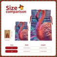 thumbnail image 3 of Honeii Digital Flamingo Vibrant Art Print Small Burlap Bags,Christmas Drawstring Treat Bags Gift Bags Reusable Candy Goodie Wrapping Bags for Holiday Party Favors Supplies -Medium, 3 of 9