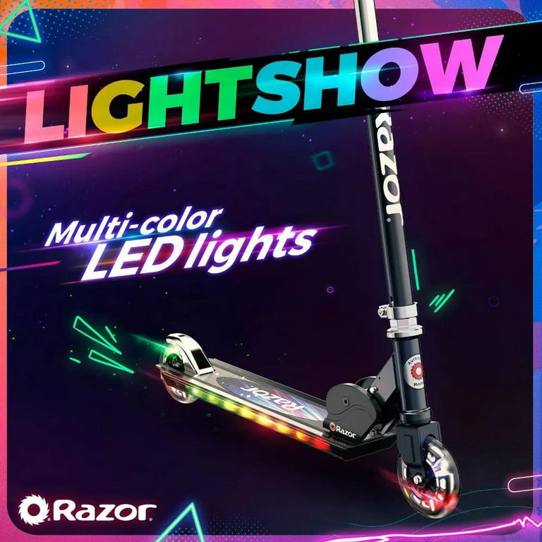 Razor A+ 2 Wheel Scooter with LED Lights - Black