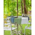 thumbnail image 3 of Fsddascl Sage Green Grey Outdoor Tablecloth - 60 Inch Round Dining Table Cover, Oil Painted Geometric Modern Abstract Waterproof Outdoor Table Cloth with Umbrella Hole & Zipper for Picnic/Patio, 3 of 7