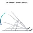 thumbnail image 2 of Aluminum Alloy Laptop Stand, Tablet, Mobile Phone and Book Holder, Foldable, 7 Levels Adjustable, Silver, 2 of 5