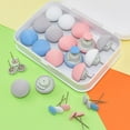 thumbnail image 6 of 16 Pcs Quilt Fixing Clips Duvet Clips Bedding Holder Pins Fasteners Mushroom Round Fixing Clips for Thin Thick Quilts Blanket Sheet Bed Skirt Cushion Curtain (Blue+Pink+White+Gray), 6 of 7