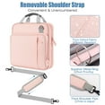 thumbnail image 4 of MoKo Zipper Binder with Strap Handle, 2 inch 3 Ring 500 Sheet Capacity Multi-Pockets Binder Organizer, School Office Supplies, Pink, 4 of 7