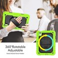 thumbnail image 3 of Case for iPad Mini 7 A17 Pro 2024/Mini 6 2021 8.3 Inch 7th/6th Gen with Screen Protector, 360 Degree Rotating Kickstand Hand Strap Shockproof Cover with Shoulder Strap, Lime, 3 of 7