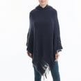 thumbnail image 7 of HBYJLZYG Womens Hooded Shawl Wrap Cape, Crochet Versatile Tassel Irregular Hem Sweater Tops, 7 of 7
